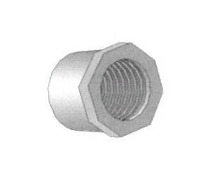 Schedule 40 PVC Reducer Bushing 2 1/2 x 2 inches - Image 1