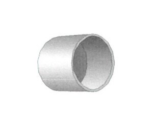 Schedule 80 PVC Cap Fitting 2 1/2 inches - Image 1