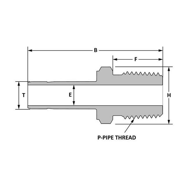Duolok Brass Male Adapter - Tube Stub to MNPT Fitting, 10mm x 1/4 in - Image 3