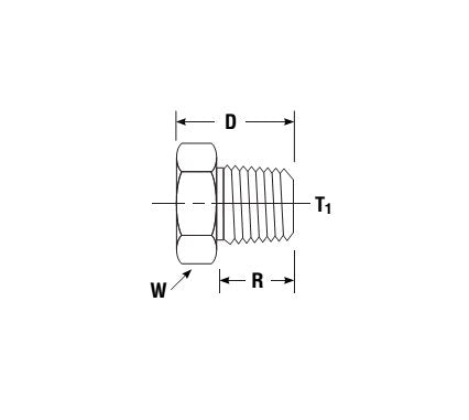 Parker BSP Male Hex Pipe Plug for ISO Conversion - 3/8-19 BSPT Thread - Image 2