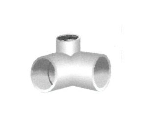 PVC 90 Degree ELL Side Outlet Fitting - 3/4 x 3/4 x 1/2 inches - Image 1