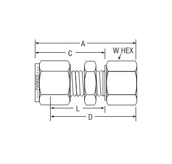 Parker CPI™/A-LOK® NPT Female Bulkhead Connector for 6.0 mm Metric Tube - Image 2