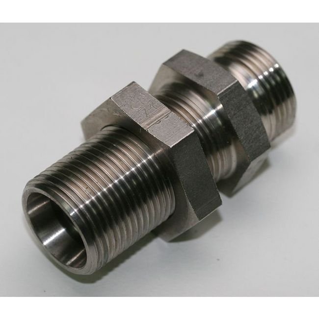 Stainless Steel Bulkhead Union Body, DIN 2353 Compression Fitting, 6.0mm Tube Diameter - Image 3