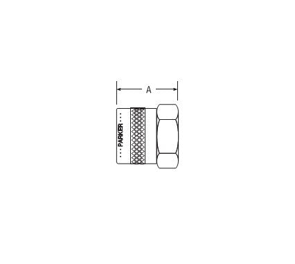 Parker CPI™/A-LOK® Knurled Nut for Fractional Tube (3/8 in, Part# 812-1K) - Image 2