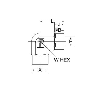 Socket Weld Elbow, Tube Fitting - Dual Ports, Socket x Socket 3/8 in - Image 2