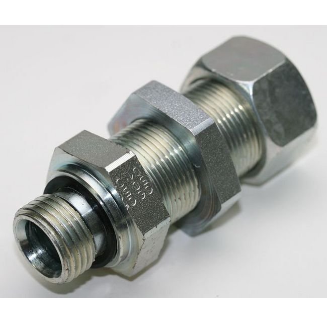 Stainless Steel Bulkhead Connector with Elastomer Seal BSP Parallel - Equipped B3 Ring - Image 3