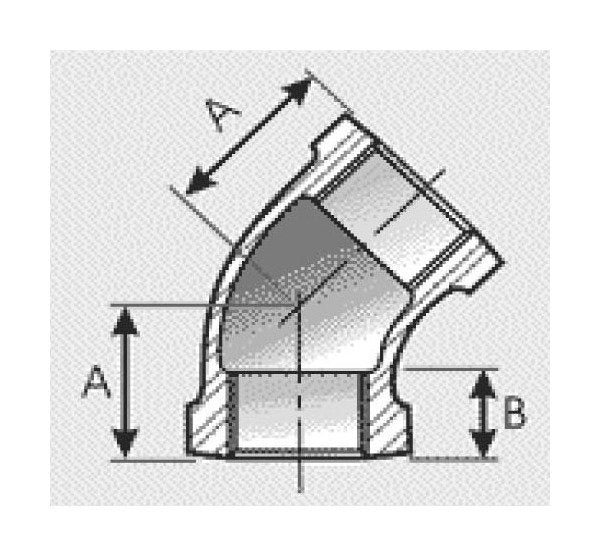1/2-Inch Brass 45 Elbows - Image 1