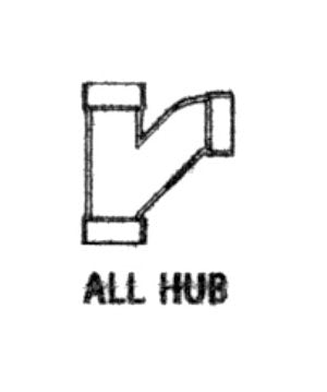 PVC Schedule 80 Reducing Combination Wye & 1/8 Bend Fittings - 2 Pack - Image 1