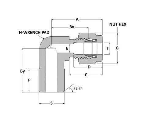Duolok Male Pipe Weld Elbow - 316 SS, 3/4 in - Image 2