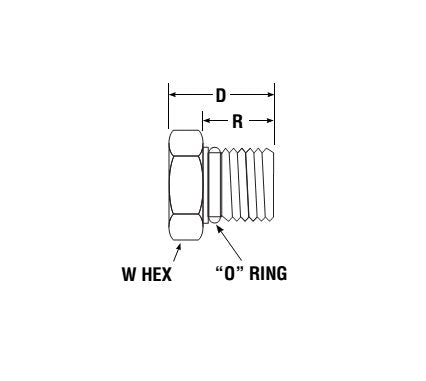 Parker Hex Head Plug P5ON - Straight Thread Adapter - Image 2