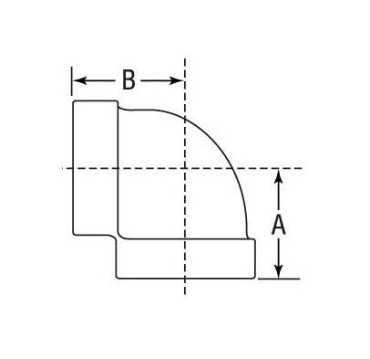 Class 300 90-Degree Reducing Elbow Fitting, NPS 1-1/4 x 3/4 - Image 1