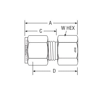 Parker CPI™/A-LOK® BSP Taper Female Connector, Fractional Tube Fitting - Image 2