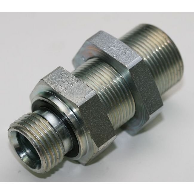 Stainless Steel Bulkhead Connection with Elastomer Seal Thread BSP Parallel - Image 3