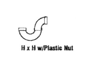 Union PVC P-Trap with Plastic Nut (1 1/2 inches, Pack of 25) - Image 1