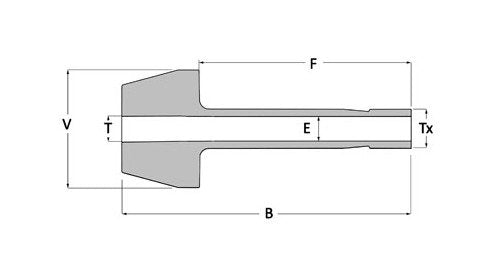 Griplok 1/2 Tube Stub x Port Connector Alloy 400 - Image 2