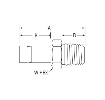 Parker CPI™/A-LOK® NPT Male Adapter for Metric Tube, 1/2" NPT - 12.0mm OD - Image 2