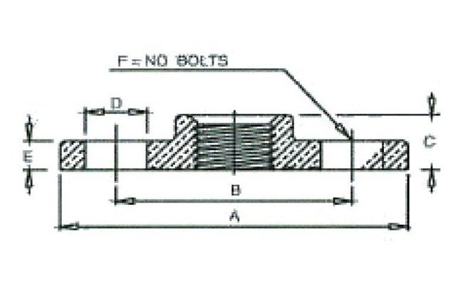 Brass 4-Inch Companion Flange - Image 1