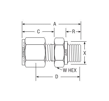 High-Quality BSPP Male Connector for Fractional Tube - Parker CPI™/A-LOK® - Image 2