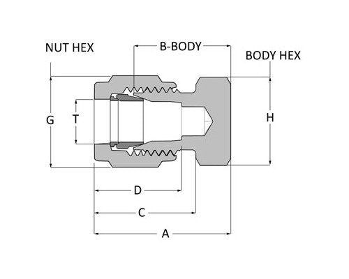 Griplok Stainless Steel Cap - 1/2 inch Tube Fitting - Image 2