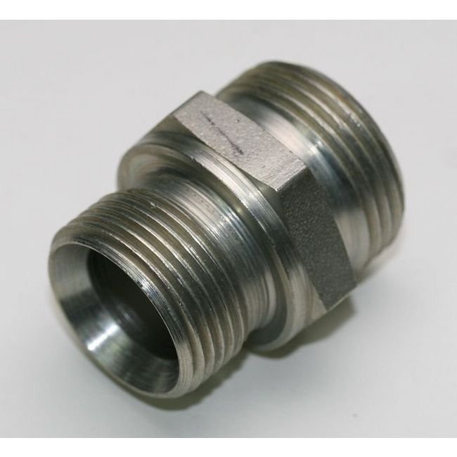 Male Stud Coupling with O-Ring and Washer BSP, Parallel Thread Body - Image 3