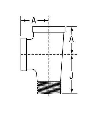 Malleable Iron Class 150 Street or Service Tee - Image 2