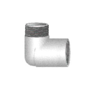 Schedule 40 PVC 90-Degree Street Elbow, 1 1/2 Inches - Image 1