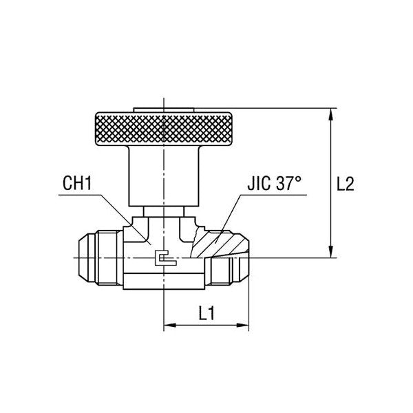 High-Pressure Equal Non Return Needle Valve - Carbon Steel - Image 1