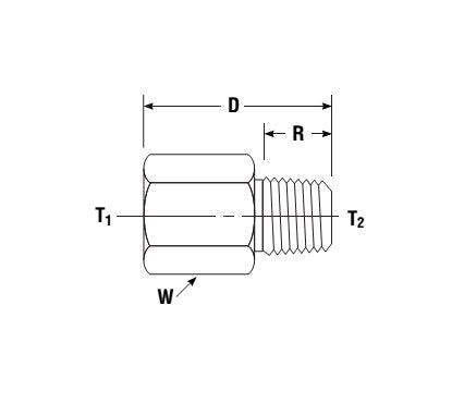 Female NPT to Male BSP Taper Adapter - ISO Conversion Fitting - Image 2