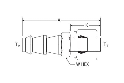 Parker Push-Lok to CPI™/A-LOK® Fitting for Fractional Tube - Image 2