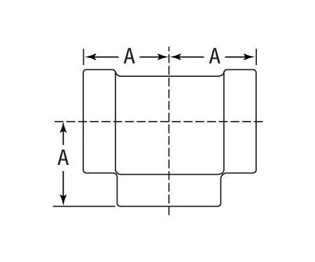 Class 300 Straight Tee - 4" NPS - Image 2