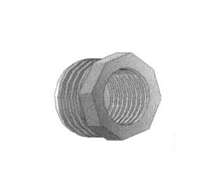 Schedule 80 PVC Reducer Bushing, 1 x 3/8 inches - Image 1