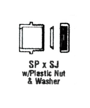 PVC Trap Adapter with Plastic Nut & Washer - Male 1 1/2 x 1 1/4 inches - Image 1