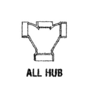 3-Inch Double PVC DWV Fixture Fitting - Pack of 10 - Image 1