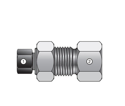Parker MPI™ Bulkhead to Female NPT Connector - 1/4" Size - Image 1