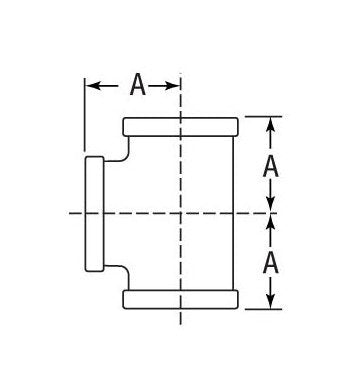 Class 150 Malleable Iron Straight Tee - Image 2