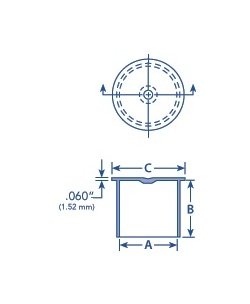 Polyethylene Flanged Cap for Straight Threads - 7/16 in - Image 2
