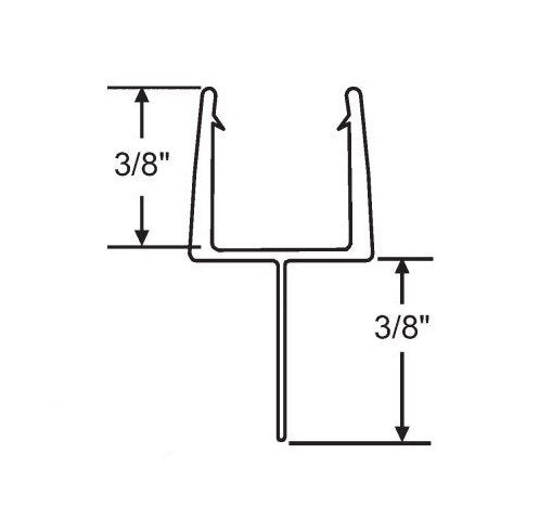 Strybuc 8mm Bottom Seal Glass Shower Door Strip - Image 2