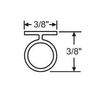 Strybuc 10mm Glass Thickness Bulb Seal Strip Shower Door Glass Sealing Strip - Image 2