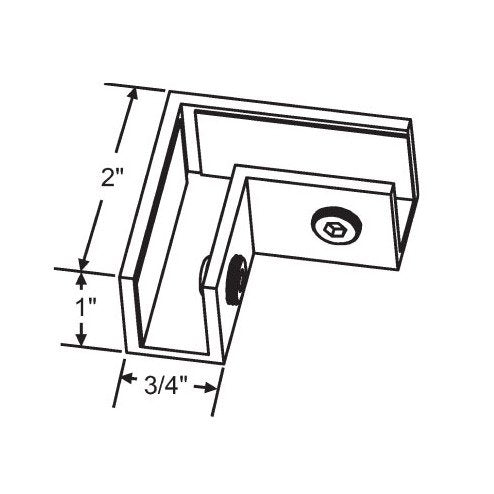 Chrome Finish Glass Sleeve Over Glass Clamp - Image 2