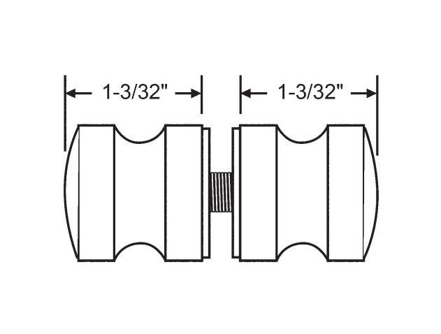 Brushed Nickel Solid Brass Shower Door Pull Knob - Image 2