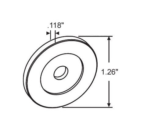 Strybuc Brushed Nickel Finish Washer Set for 19mm Tube - Image 2