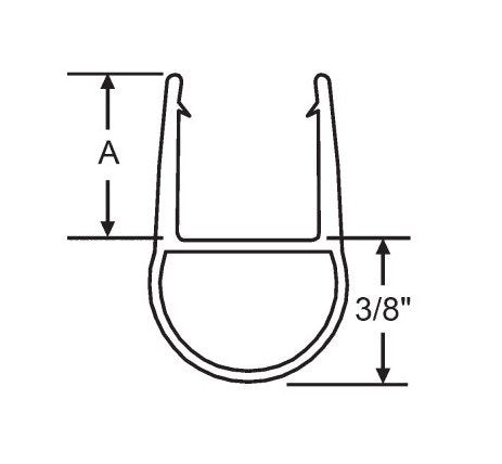 12mm Glass Thickness Frameless Shower Door Sealing Strip - Image 2