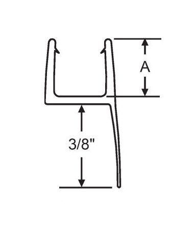 Strybuc 10mm Glass Thickness Shower Door Sealing Strip - 96-inch Length - Image 2