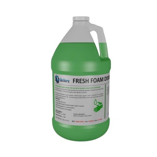 DeVere Fresh Foam Disinfectant Soap, 1 Gallon 4 Pack - Image 1