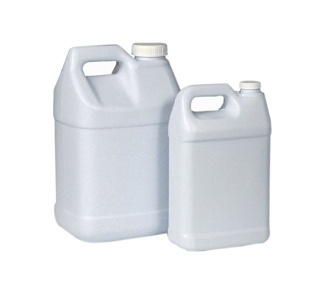 1/2 oz 63/485 HDPE F-Style Bottle with White Cap - Image 1