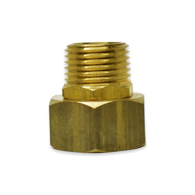 FGMPS Series 1/2 Inch (in) Male National Pipe Thread (MNPT) and Female Garden Hose (FGH) Adapter Fitting - Image 1