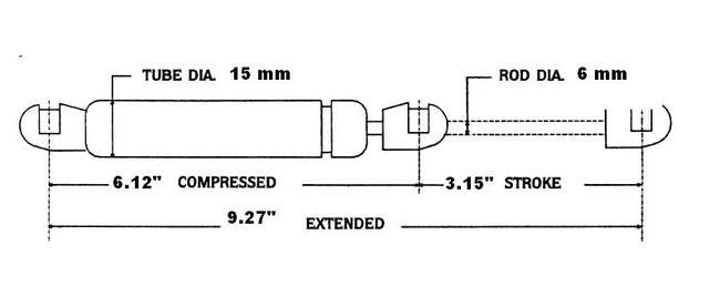 Heavy-Duty Gas Springs with Composite Ends - Image 2
