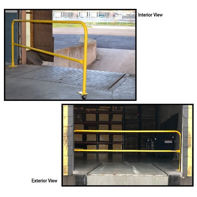 6 Ft Rolling Dock Safety Gate with Caster - Image 1