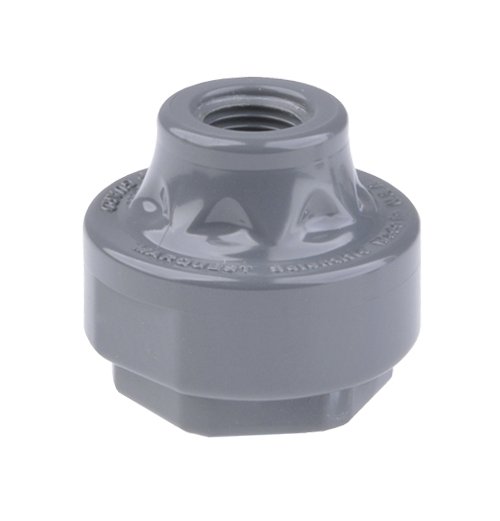 PVC Mini Tuff Gauge Isolator - 1/4" Female Vent x 1/4" Female NPT, PTFE/FKM Diaphragm - Image 1