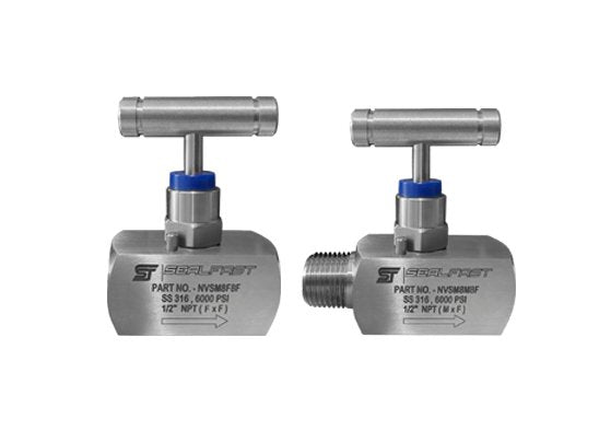 Seal Fast 1/2'' 316 Stainless Steel Mini Needle Valve - Image 1
